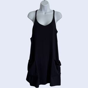 Medium Athleisure Navy Blue Dress Adjustable Straps Pockets Casual Y2K 90s